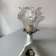 Porcelain wall lamp and art deco glass tulip