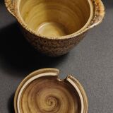 Vintage stoneware mustard pot from the 20th century