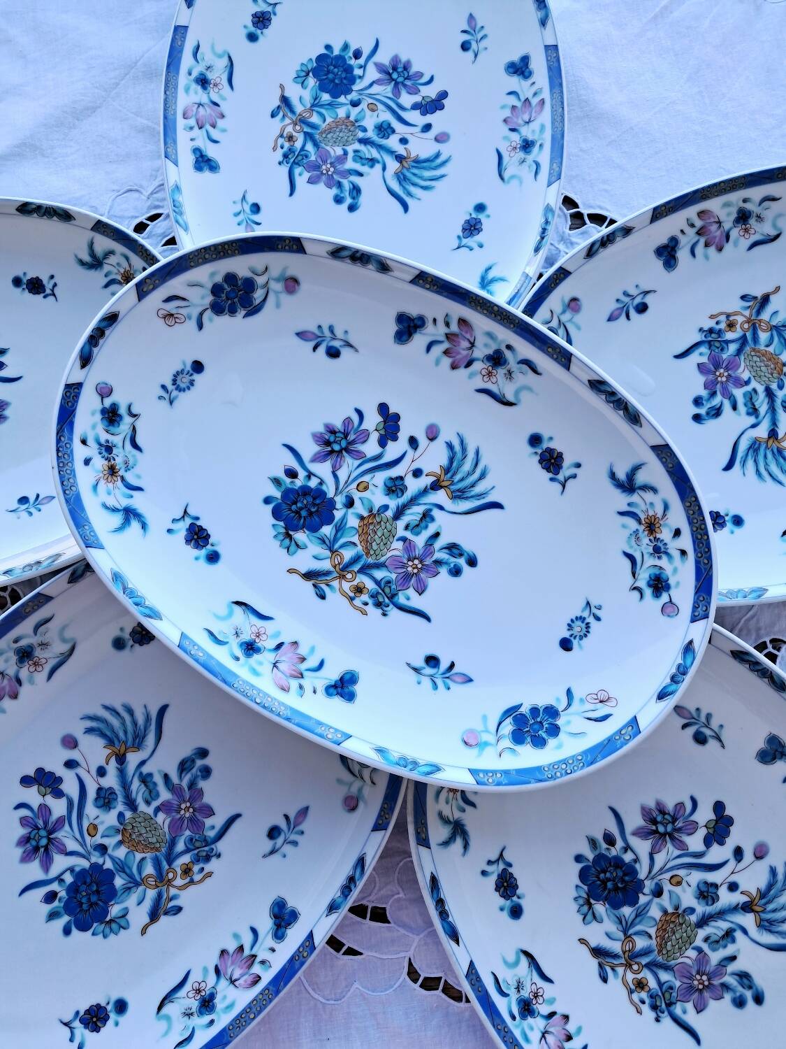 Antique oval Limoges plates