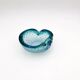 Murano Bullicante Peacock Blue Vide-Poche Vintage 60s 70s Art Glass