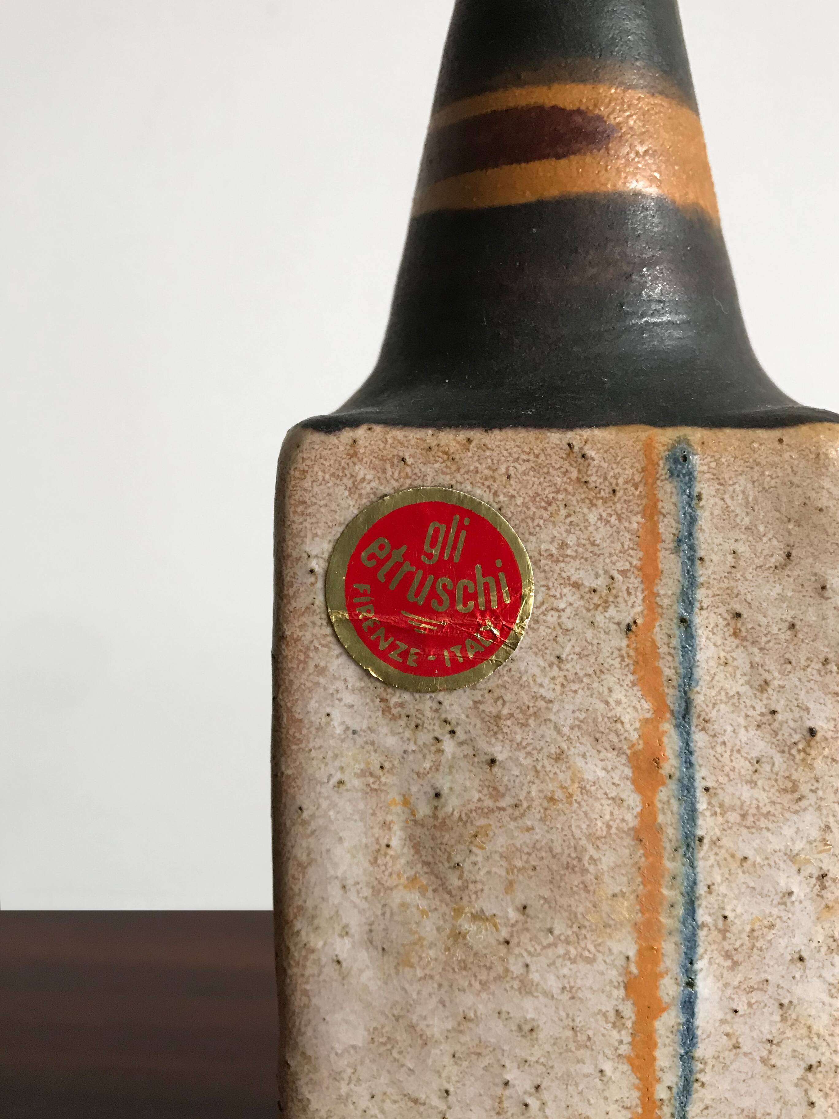 Ivo Sassi italian ceramic set vases bottles, 1950s