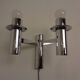 Chromed Glass Wall Lamp from OTT International, 1960s