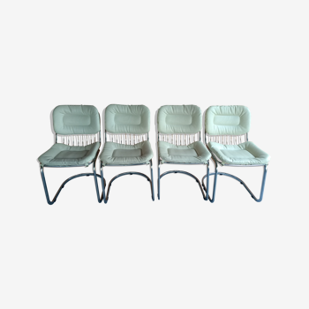 Suite 4 chaises vintage Design Gastone Rinaldi 1970