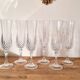 6 flûtes à Champagne, cristal d'arques, modèle Longchamp