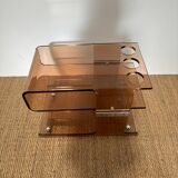Michel Dumas smoked plexi bar trolley