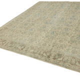 Hand-knotted persian vintage 1970s 291 cm x 374 cm beige wool carpet