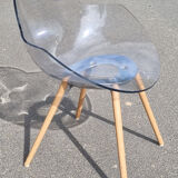 Suite de 6 chaises, pieds bois cookie, design Studio Zetass, Infiniti
