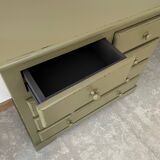 Green patinated chest of drawers