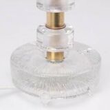 Orrefors crystal and brass table lamp for Vitrika