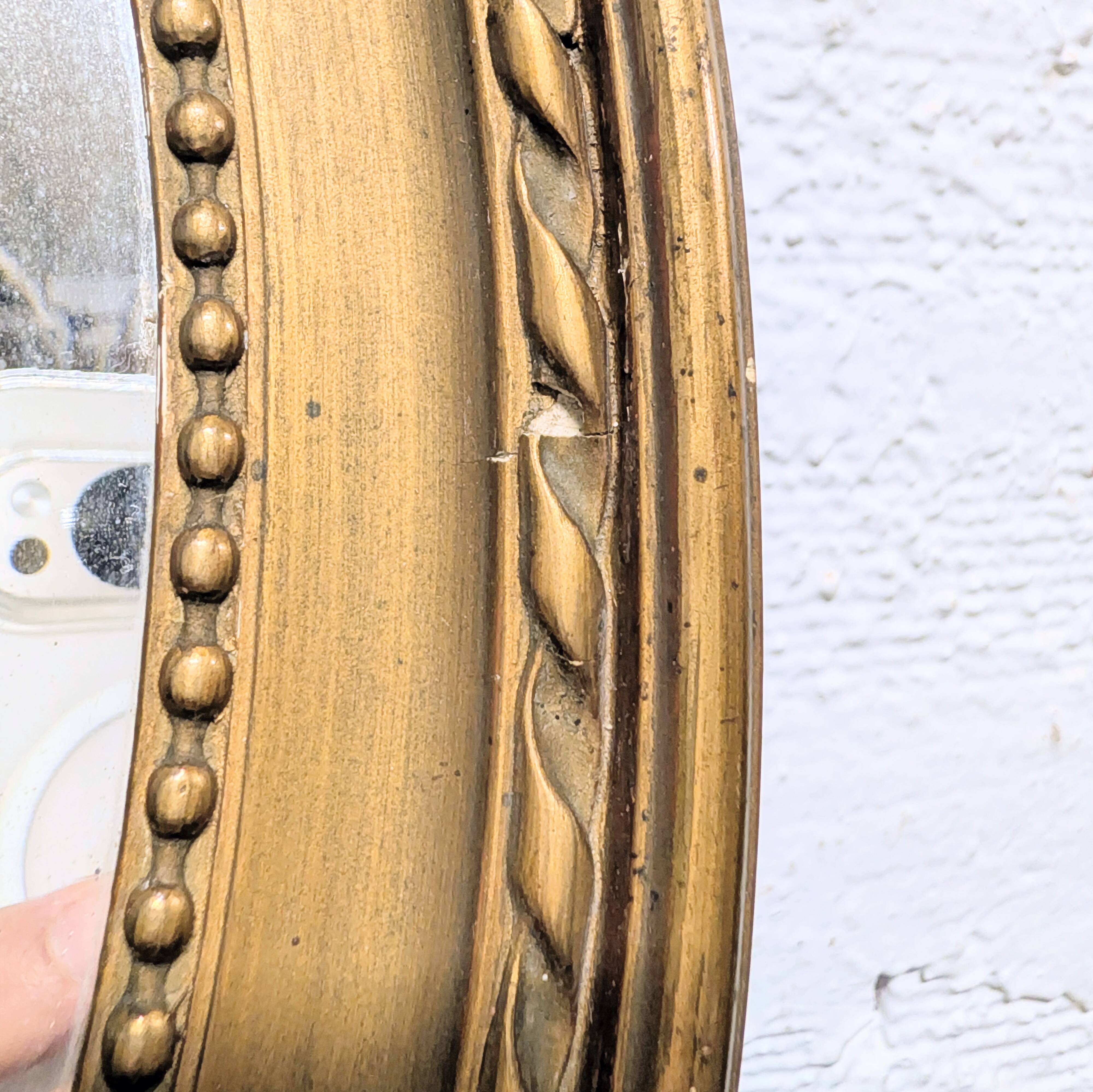 Louis XVI style oval mirror 40x54cm