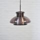 Vintage purple glass pendant lamp by Doria Leuchten 1970