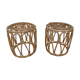 Poufs in rattan