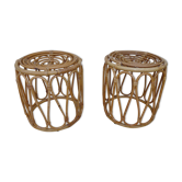 Poufs in rattan