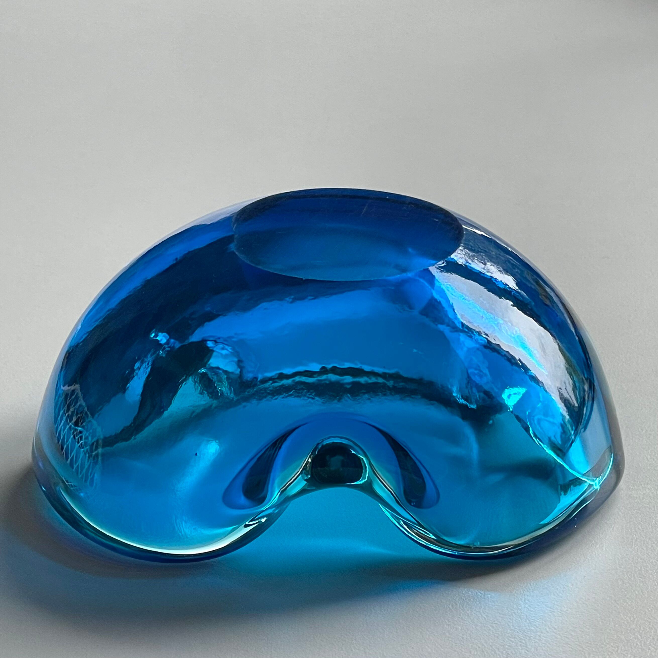 Murano Sommerso blue vide-poche 1970.