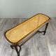 Antique wooden bench, caned seat, Louis XVI style, 20th century.