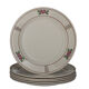 6 flat earthenware plates model water lily charbonnier salins circa 1950