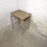 Simple school desk from 1960 with locker.
