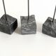 Set of 3 candlesticks | IKEA “Kräsen” from the 1980s | Steel, Brass, Granite