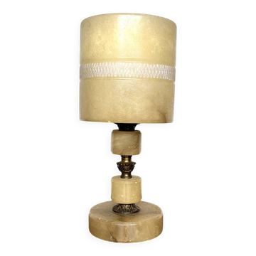 Lampe de table à poser en albâtre