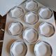 Set of 9 deep plates, earthenware from Creil Montereau, Colette model.