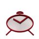 Postmodern Pop Art Design Red Wall Mirror "Clock" Shape – PILM Italy, 1980s