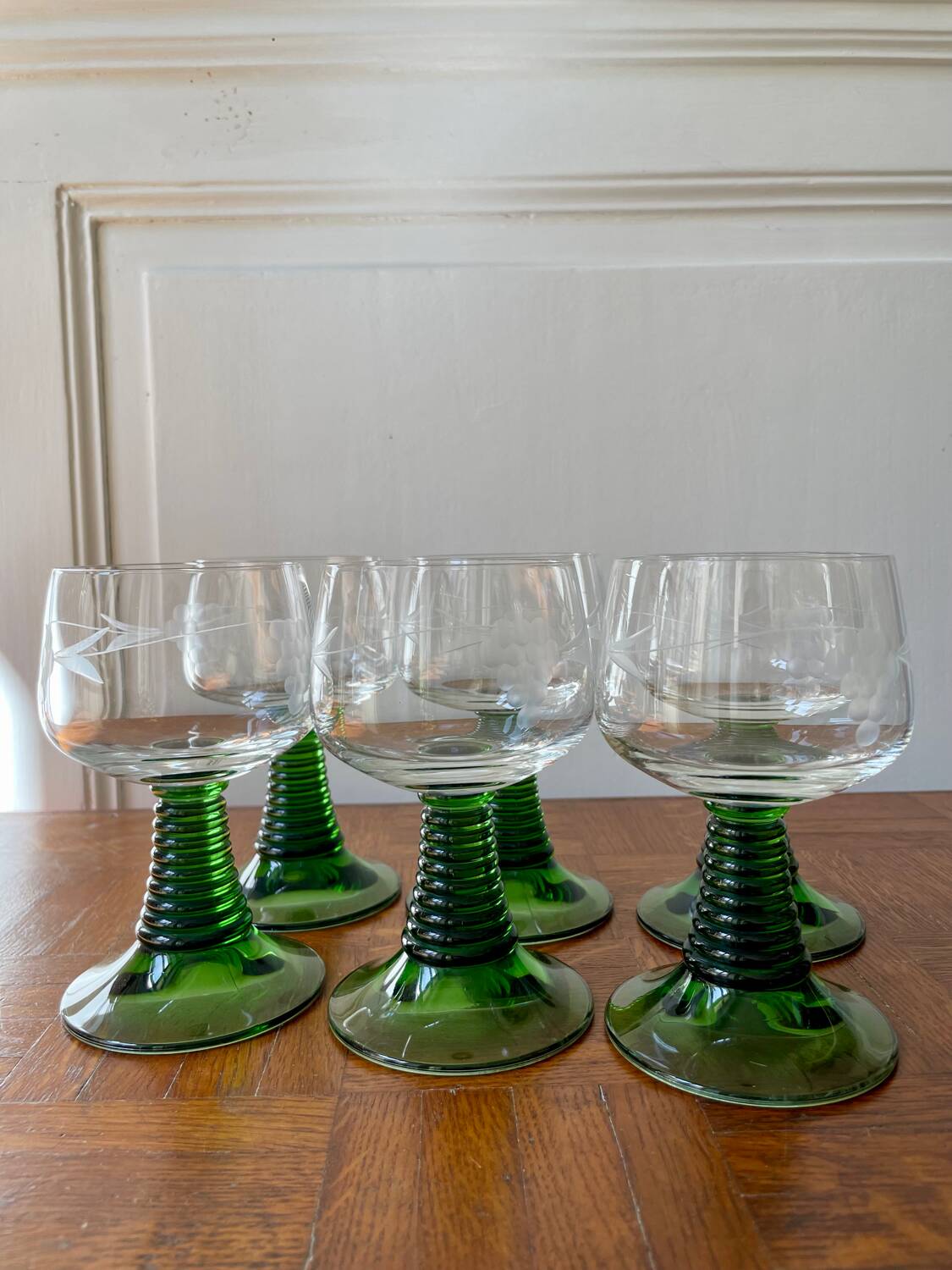 Set of 6 Alsatian wine glasses