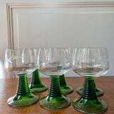 Set of 6 Alsatian wine glasses