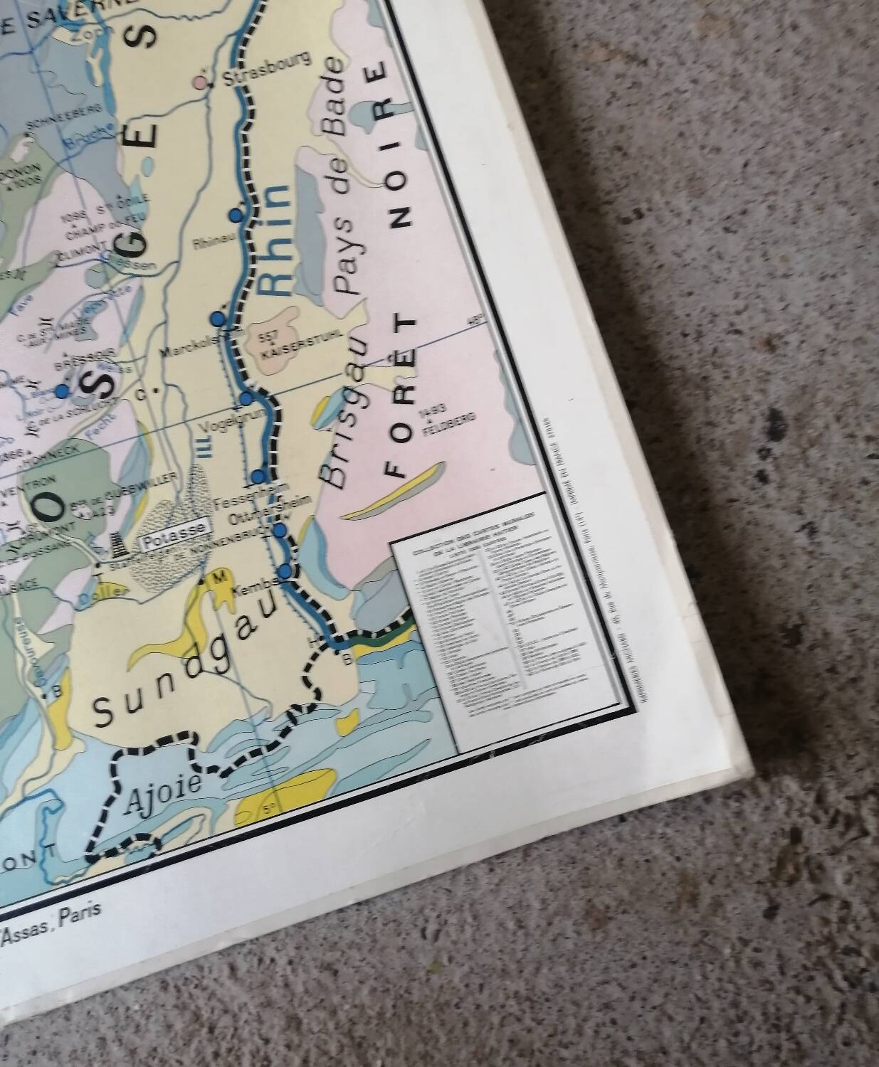 Old school map: France, North-East, Hatier Kaeppelin.