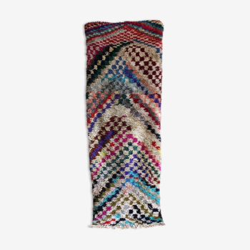 Boucherouite berber rug  woven hand to the Morocco 290x90cm