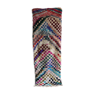 Boucherouite berber rug  woven hand to the Morocco 290x90cm