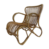 Fauteuil en rotin par Dirk van Sliedregt Rohe Noordwolde 1960 des Pays-Bas