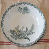 3 plates caps in Terre de Fer Saint Amand service Lily of the valley