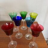 Saint Louis Crystal Colored Wine Glasses