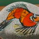 2 vintage ceramic plates with fish decoration