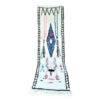 Tapis de couloir berbère marocain Azilal 290 x 70 cm Neuf