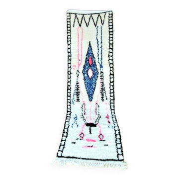 Tapis de couloir berbère marocain Azilal 290 x 70 cm Neuf