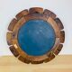 Miroir brutaliste bois rond 52 cm