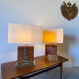 Pair of Jean-Claude Mahey lamps, 1975