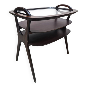 Midcentury side table serving tray vintage Hans Olsen 1950s