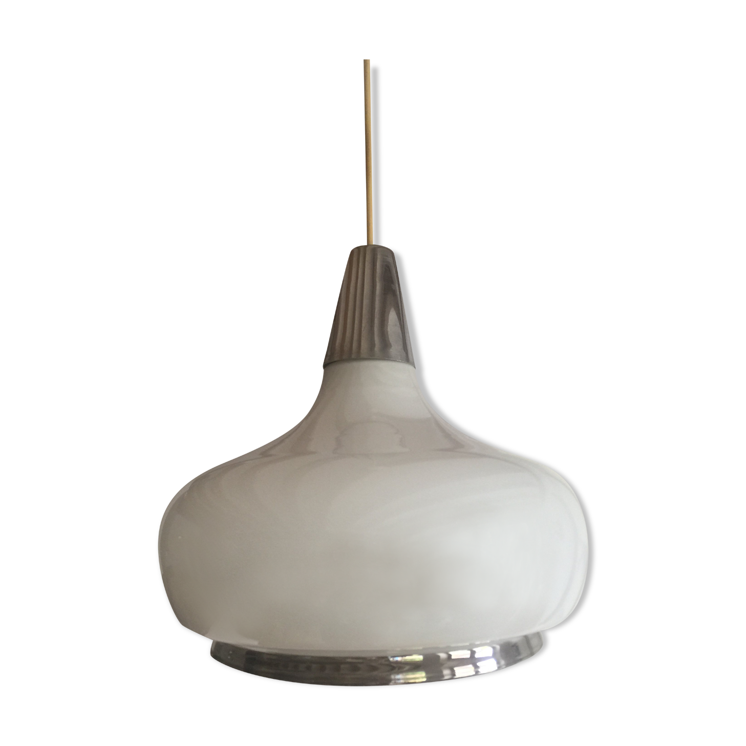 Opaline hanging lamp 1960