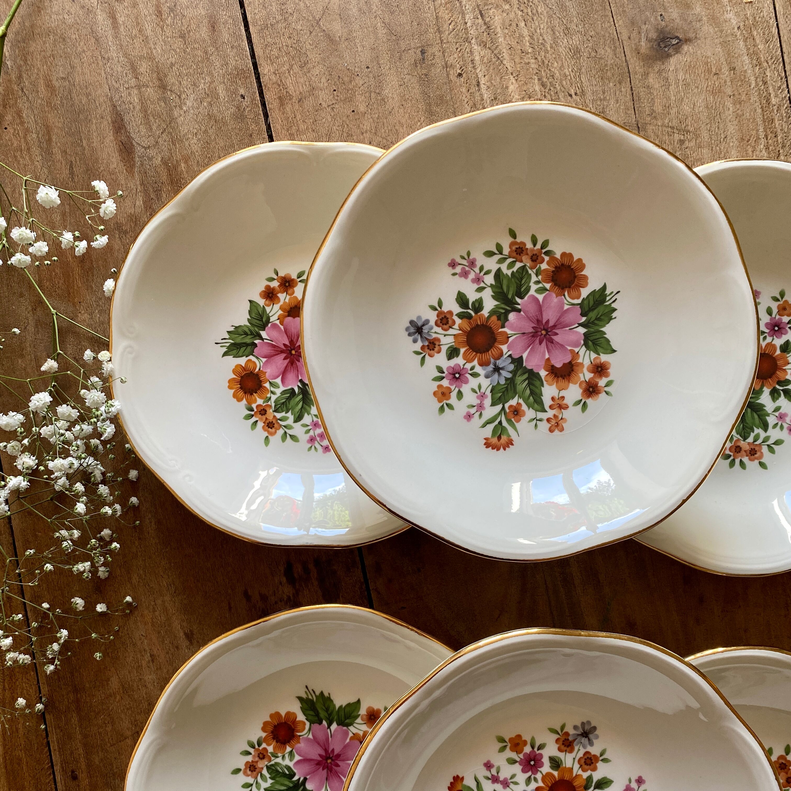 Batch of vintage Hollow Plates Gien