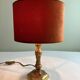 Lampe en laiton et velours