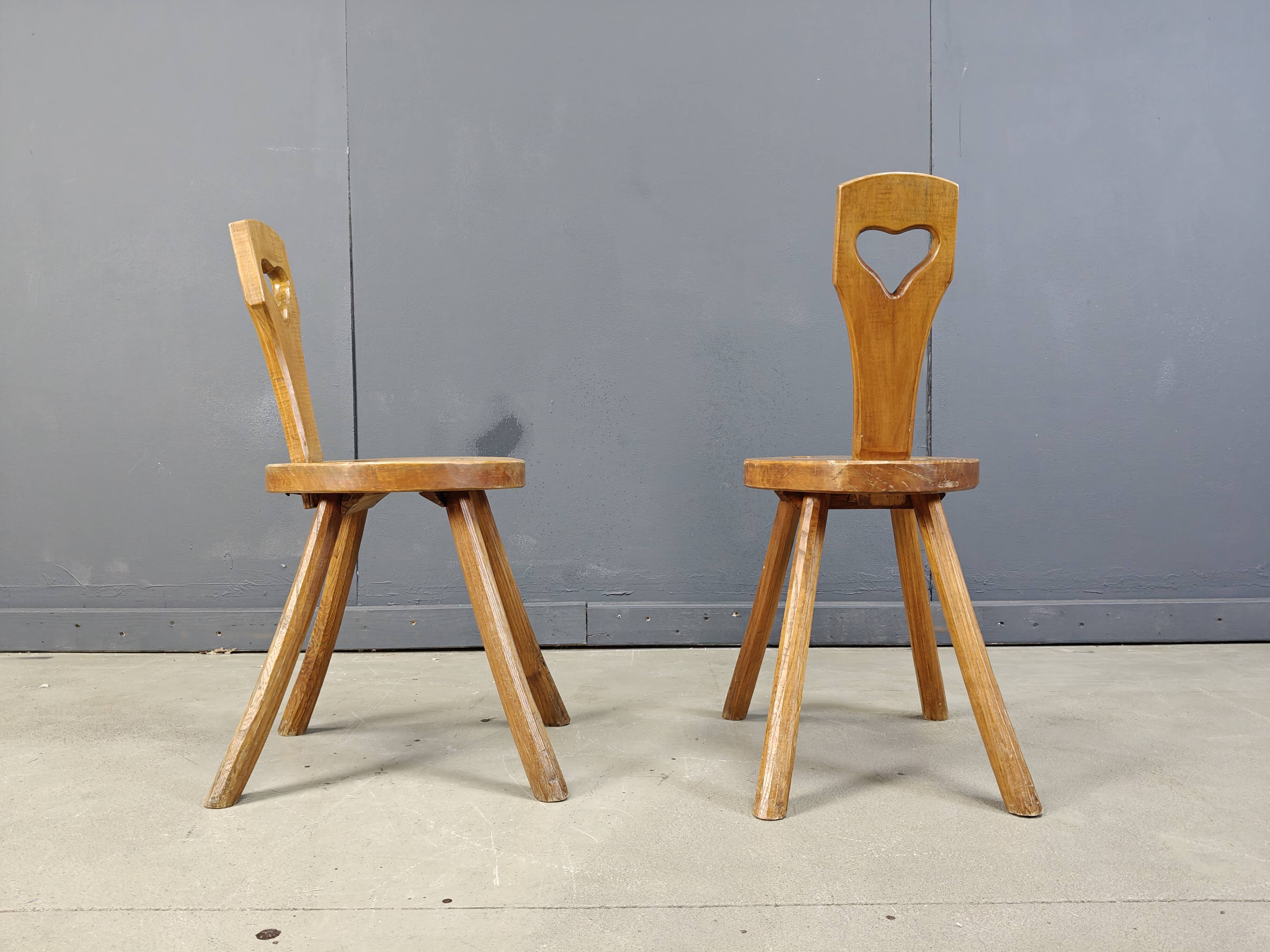 Pair of brutalist side chairs, 1960s - sweden