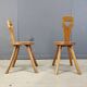 Paire de chaises d'appoint brutalistes, années 1960 - Suède