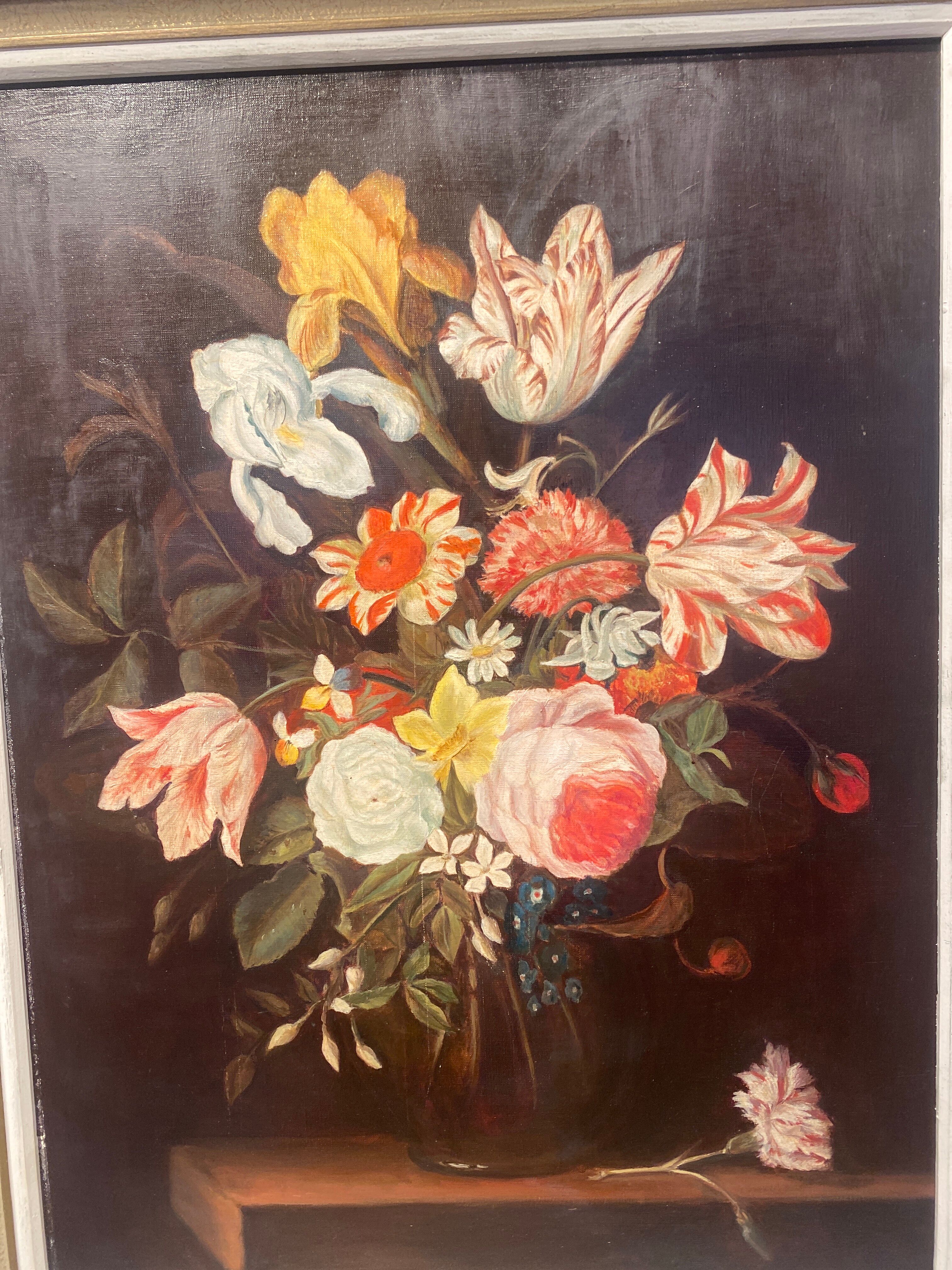 Still life painting on canvas