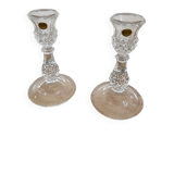 Lot of crystal candle holders