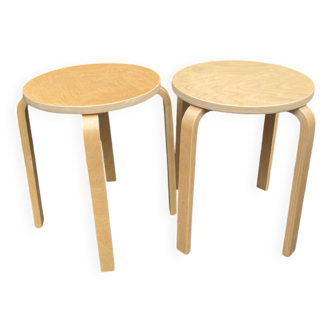 Pair of vintage IKEA Frosta stools