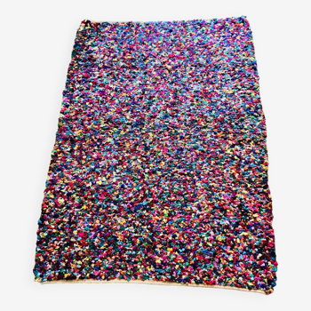 Tapis Rag Rug morceaux de tissus multicolores