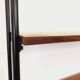 Vintage Italian modular shelving unit in teak and metal from the 1970s