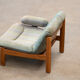 Pair of Scandinavian armchairs in teak and velvet, 1960